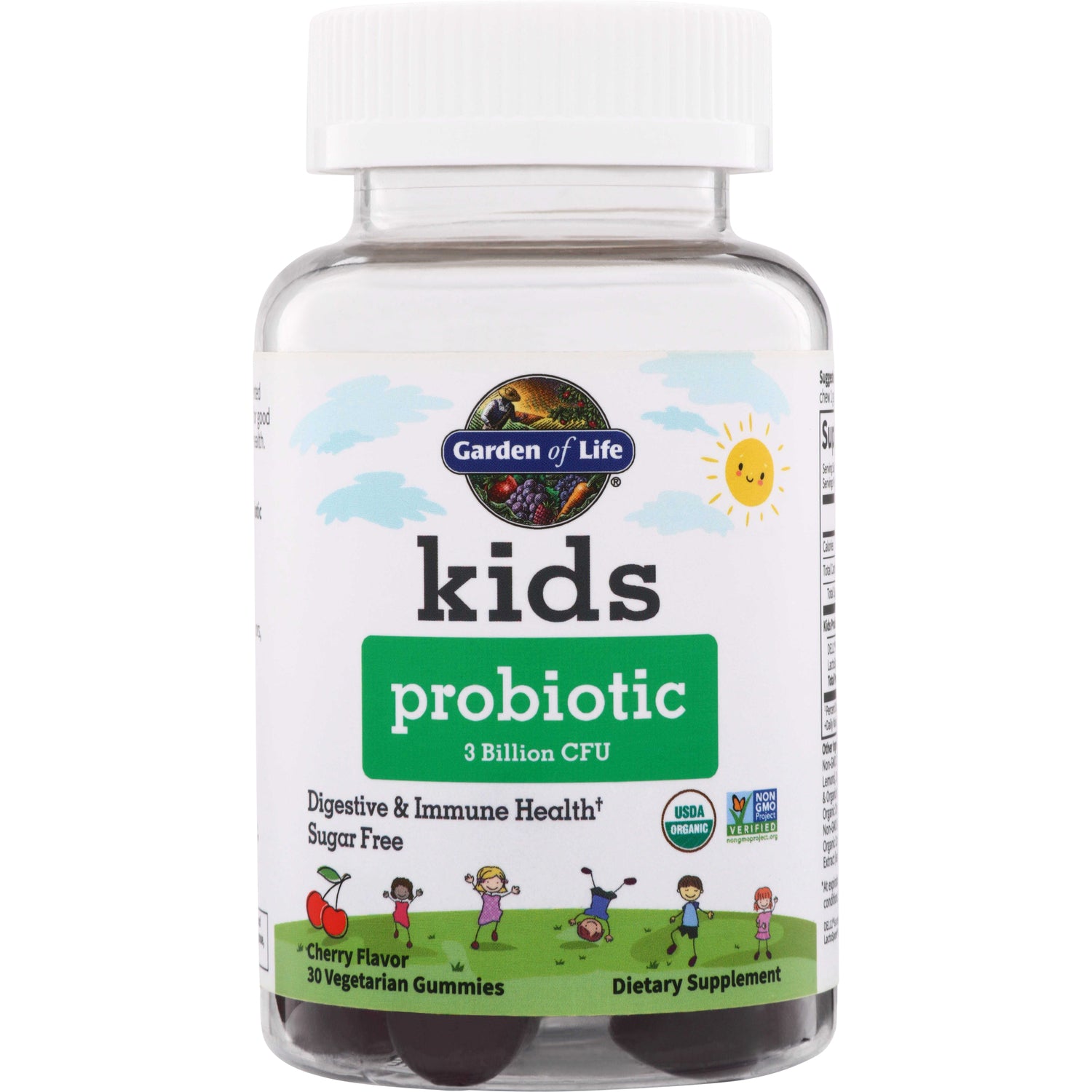 GLF340 | Garden of Life Kids Probiotic 3 Billion CFU, cherry flavor, 30 vegetarian gummies