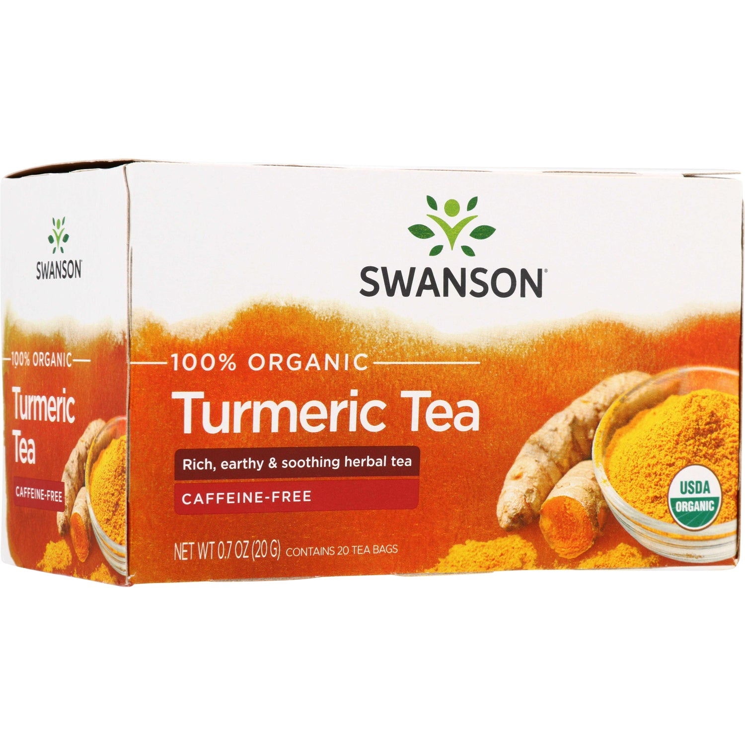 SWF099 | Swanson 100% Organic Turmeric Tea, caffeine-free, 20 tea bags