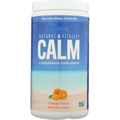 NVT011 | Natural Vitality CALM magnesium supplement orange flavor front label