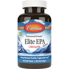 CSN300 | Carlson Elite EPA 1,000 mg dietary supplement bottle labeled 60 soft gels