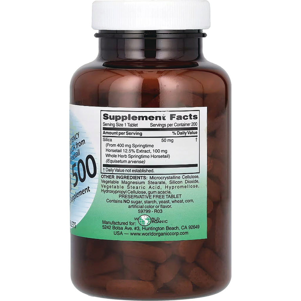 WOG013 | Back of brown supplement bottle showing Supplement Facts and ingredients panel - Thumbnail