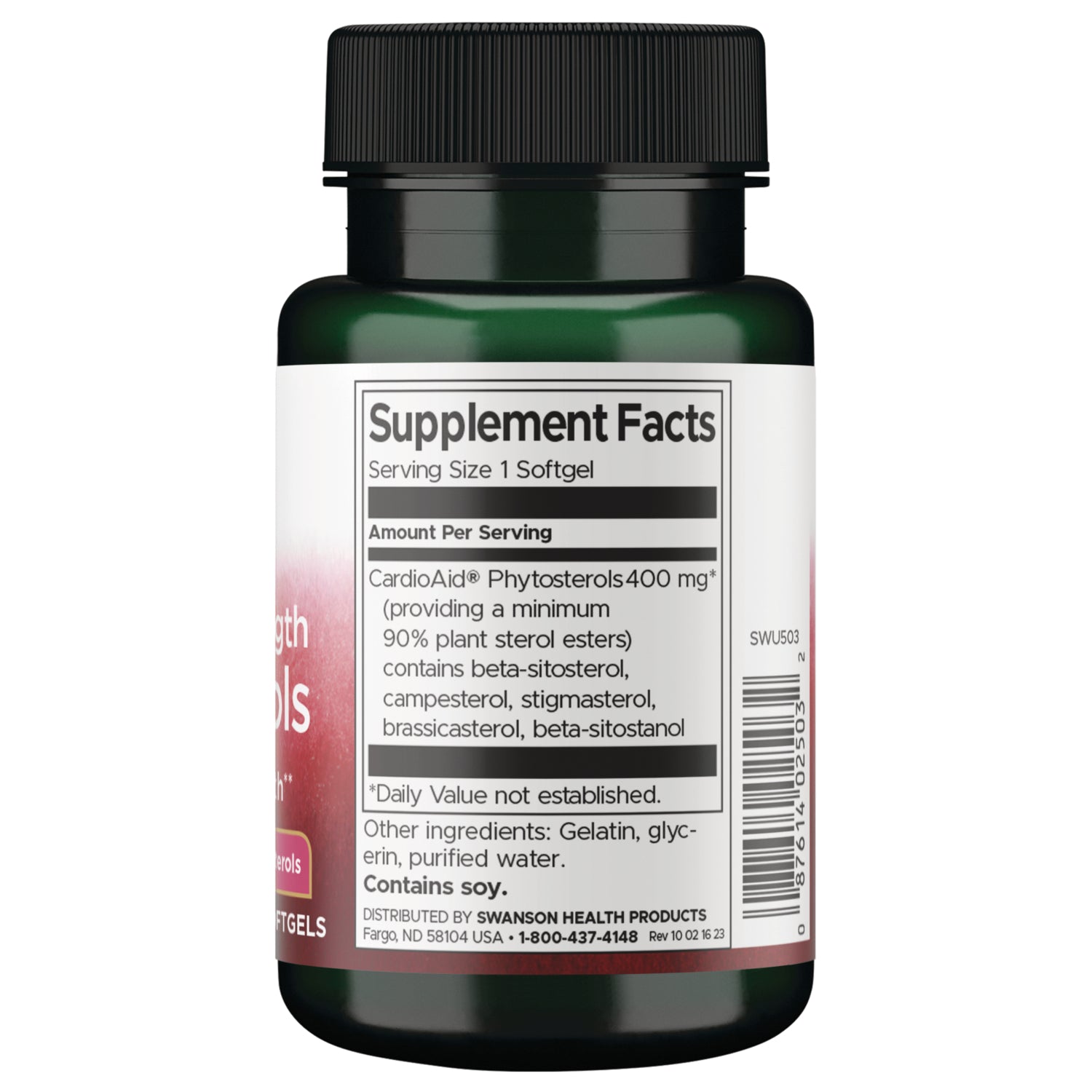 SWU503 | Back label with Supplement Facts