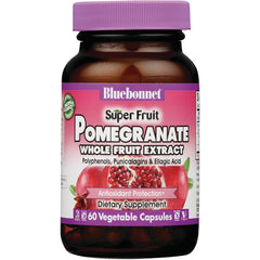 BLU119 | Bluebonnet Super Fruit Pomegranate whole fruit extract dietary supplement bottle, 60 vegetable capsules