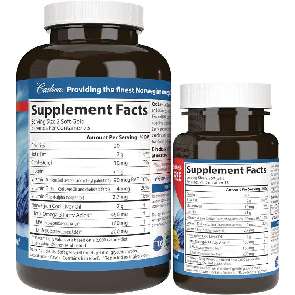 CSN232 | two brown supplement bottles showing Supplement Facts panels and nutrition facts - Thumbnail