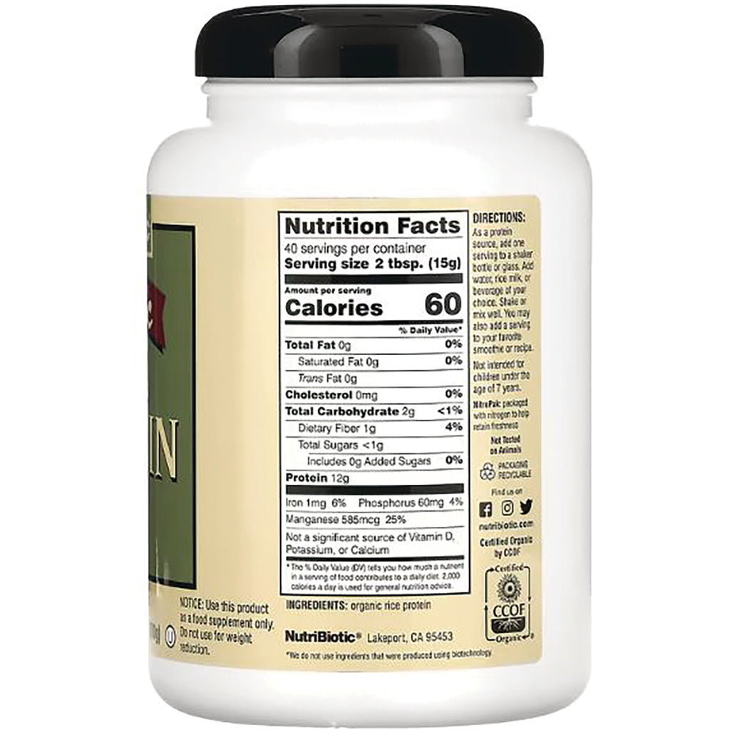 NUB018 | Back label showing Nutrition Facts panel and ingredients on white supplement bottle - Thumbnail
