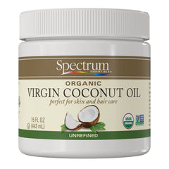 SP033 | Spectrum Essentials Organic Virgin Coconut Oil, unrefined, 15 fl oz (443 mL)