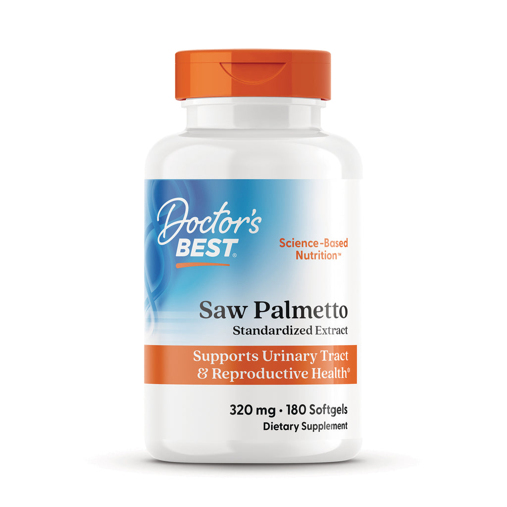 DB171 | Doctor's Best Saw Palmetto 320 mg bottle, 180 softgels, supports urinary tract & reproductive health - Thumbnail