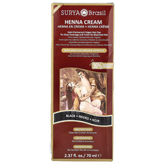 SUR023 | Surya Brasil Henna Cream, Black, semi-permanent vegan hair dye, 2.37 fl oz (70 ml)