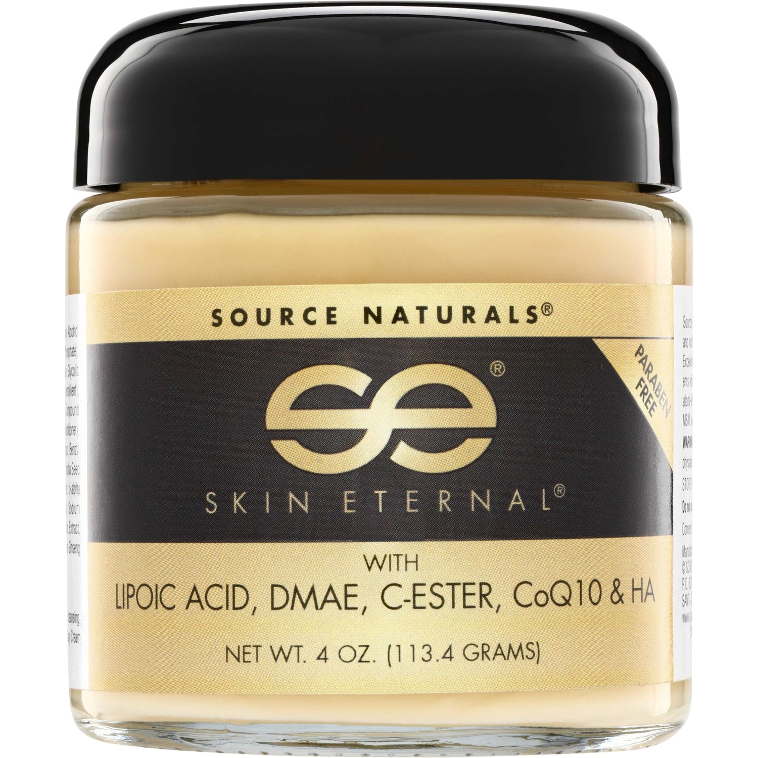 SN151 | Source Naturals Skin Eternal cream, 4 oz, with lipoic acid, DMAE, C-ester, CoQ10 & HA