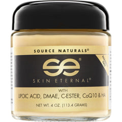 SN151 | Source Naturals Skin Eternal cream, 4 oz, with lipoic acid, DMAE, C-ester, CoQ10 & HA