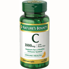 NBY071 | Nature's Bounty Vitamin C 1000 mg with Rose Hips bottle, 100 coated caplets