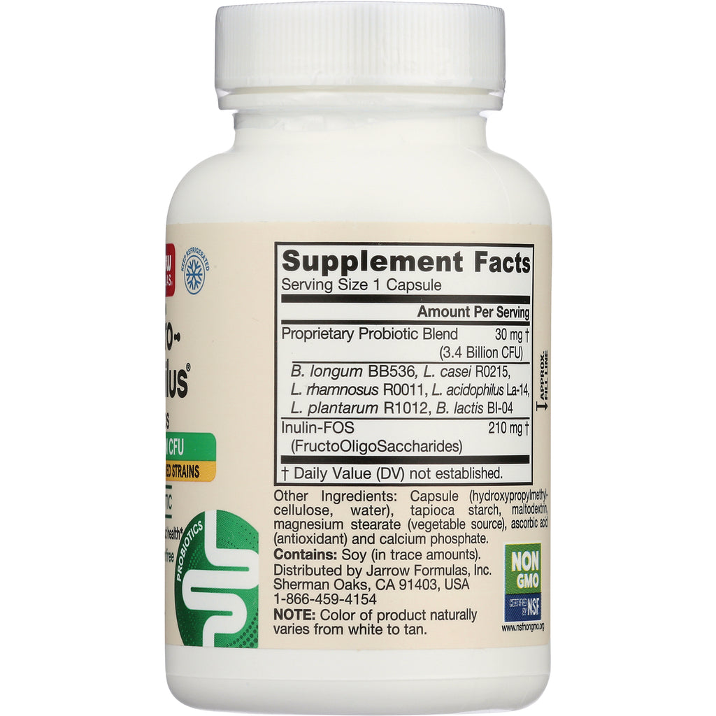 JR020 | Back of white supplement bottle showing Supplement Facts panel and ingredient list - Thumbnail