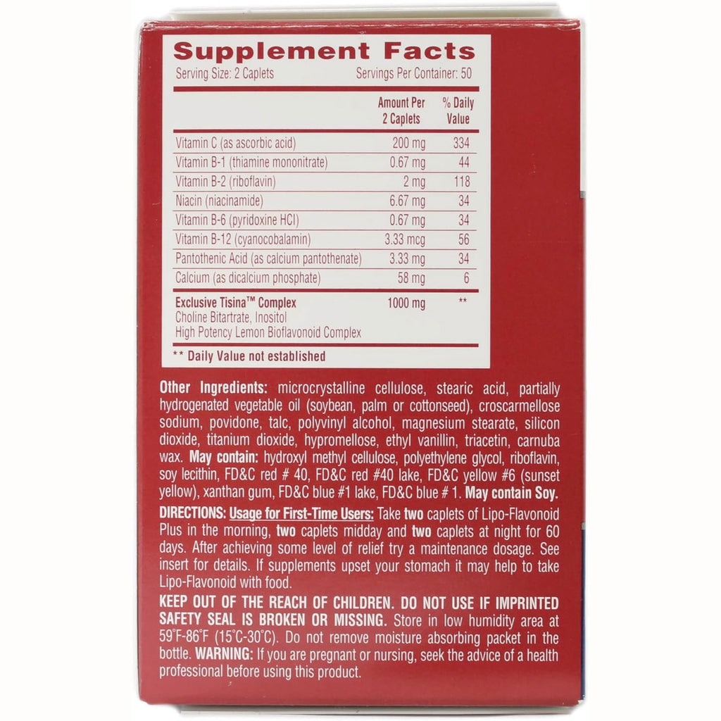 DSE008 | back of red supplement box showing Supplement Facts panel, ingredient list and usage directions - Thumbnail