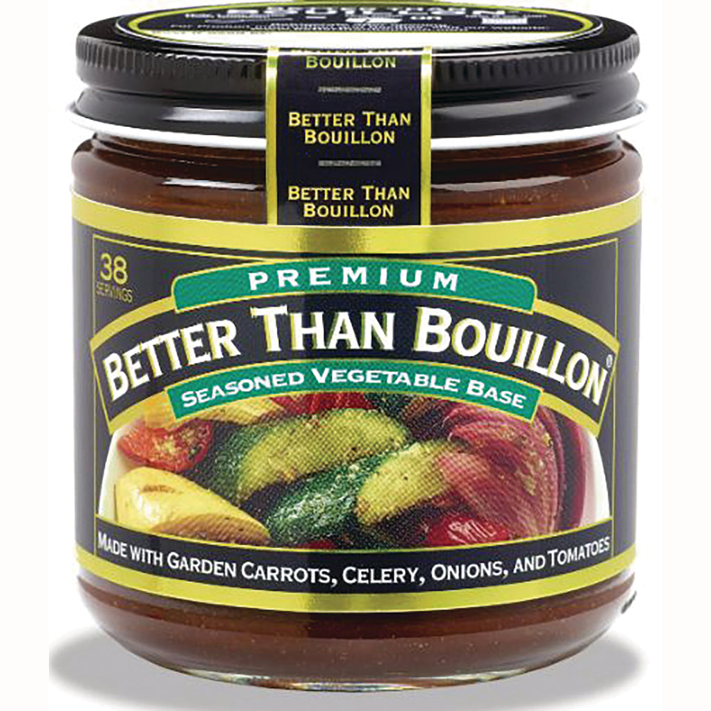BOU004 | Better Than Bouillon seasoned vegetable base jar labeled Premium, made with garden carrots, celery, onions and tomatoes - Thumbnail