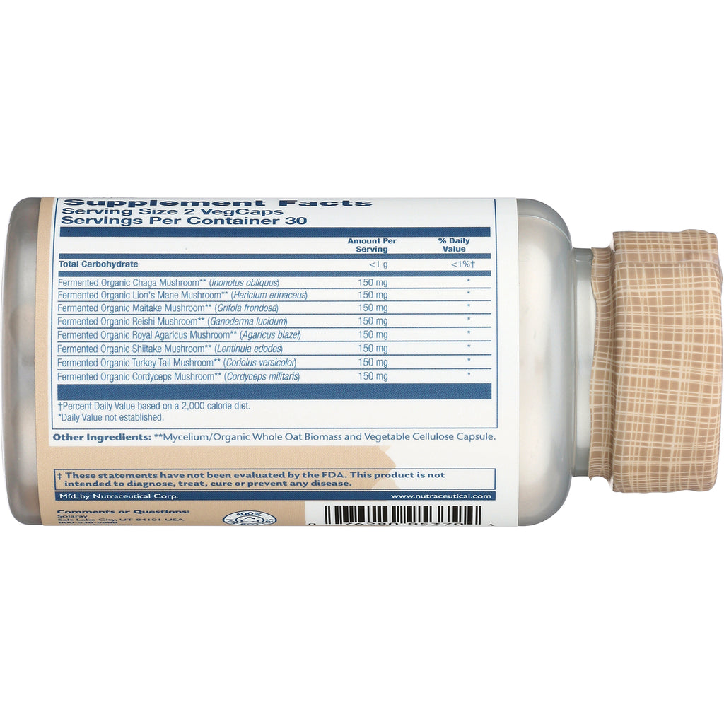 SLR463 | back label showing supplement facts, ingredient list and barcode on white bottle with beige patterned cap - Thumbnail
