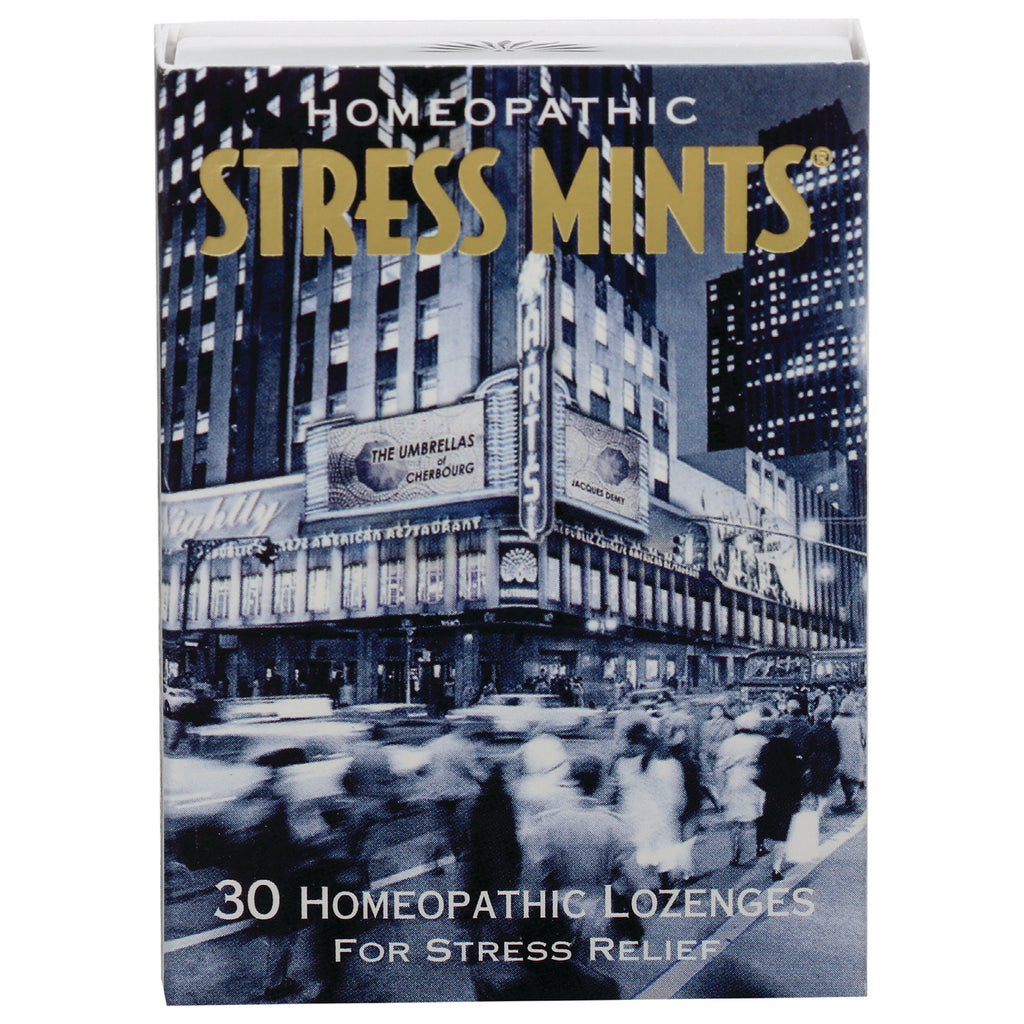 HLR006 | Stress Mints homeopathic 30 lozenges box with blurred city street artwork - Thumbnail