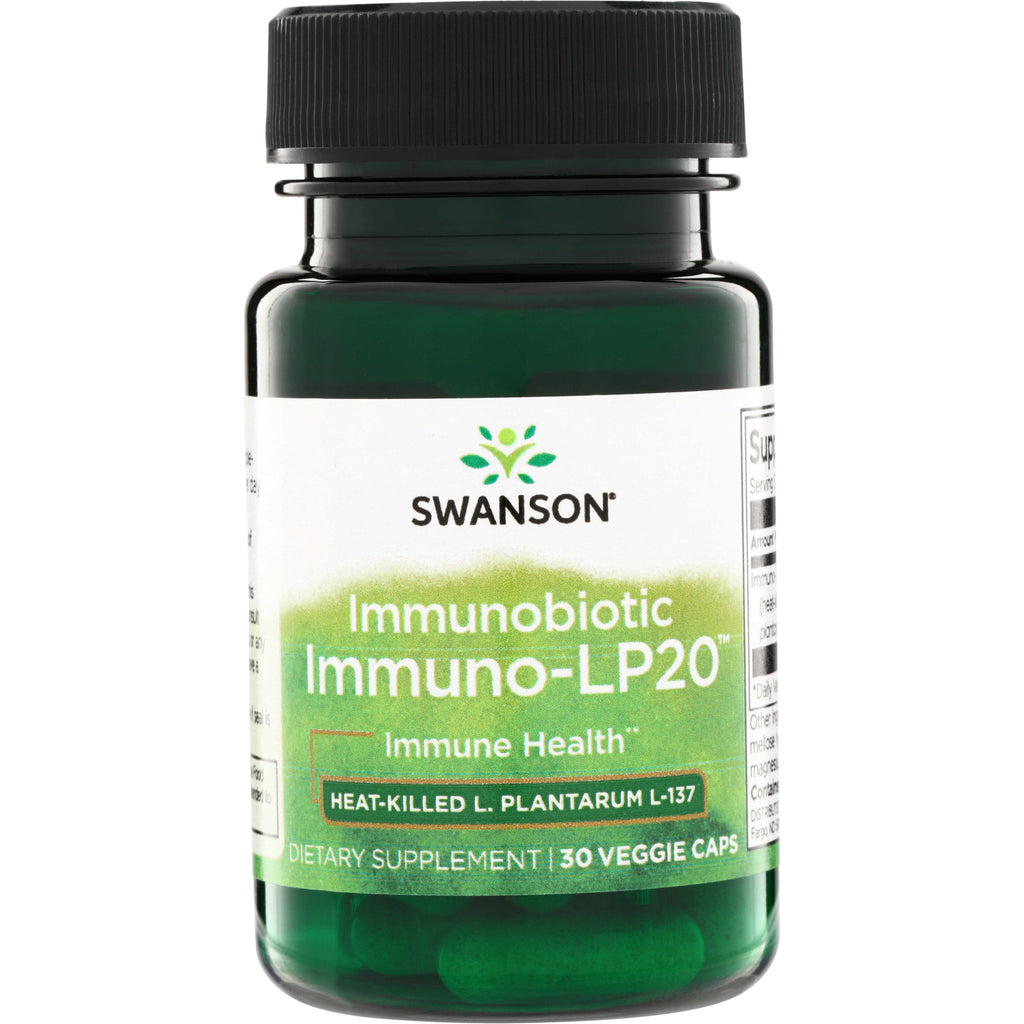 SWA028 | Swanson Immunobiotic Immuno-LP20 bottle, Immune Health, Heat-killed L. plantarum L-137, 30 veggie caps - Thumbnail