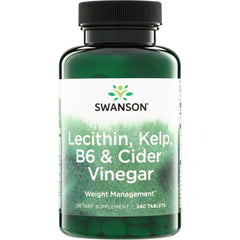 SWD019 | Swanson Lecithin, Kelp, B6 & Cider Vinegar, Weight Management, 240 tablets
