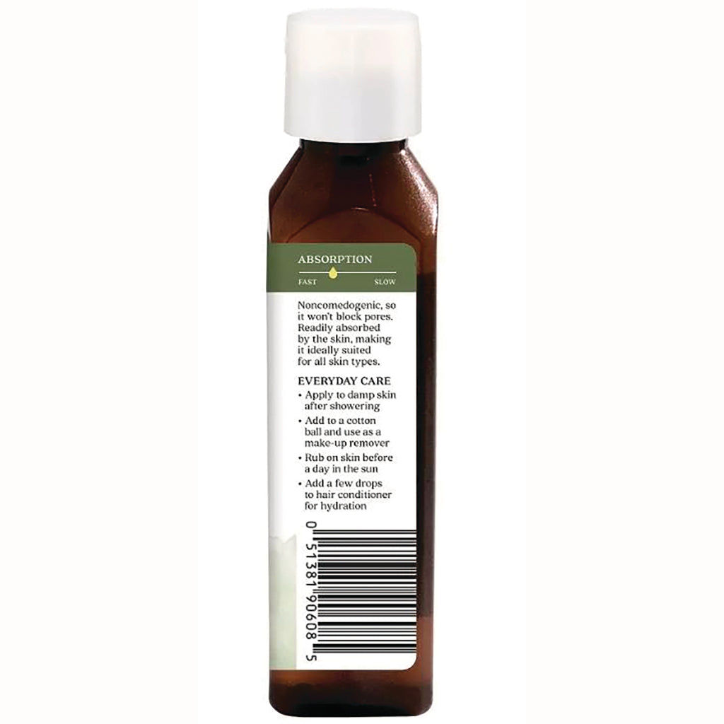 ARC058 | Back of brown rectangular bottle with white cap showing absorption label, everyday care text and barcode - Thumbnail