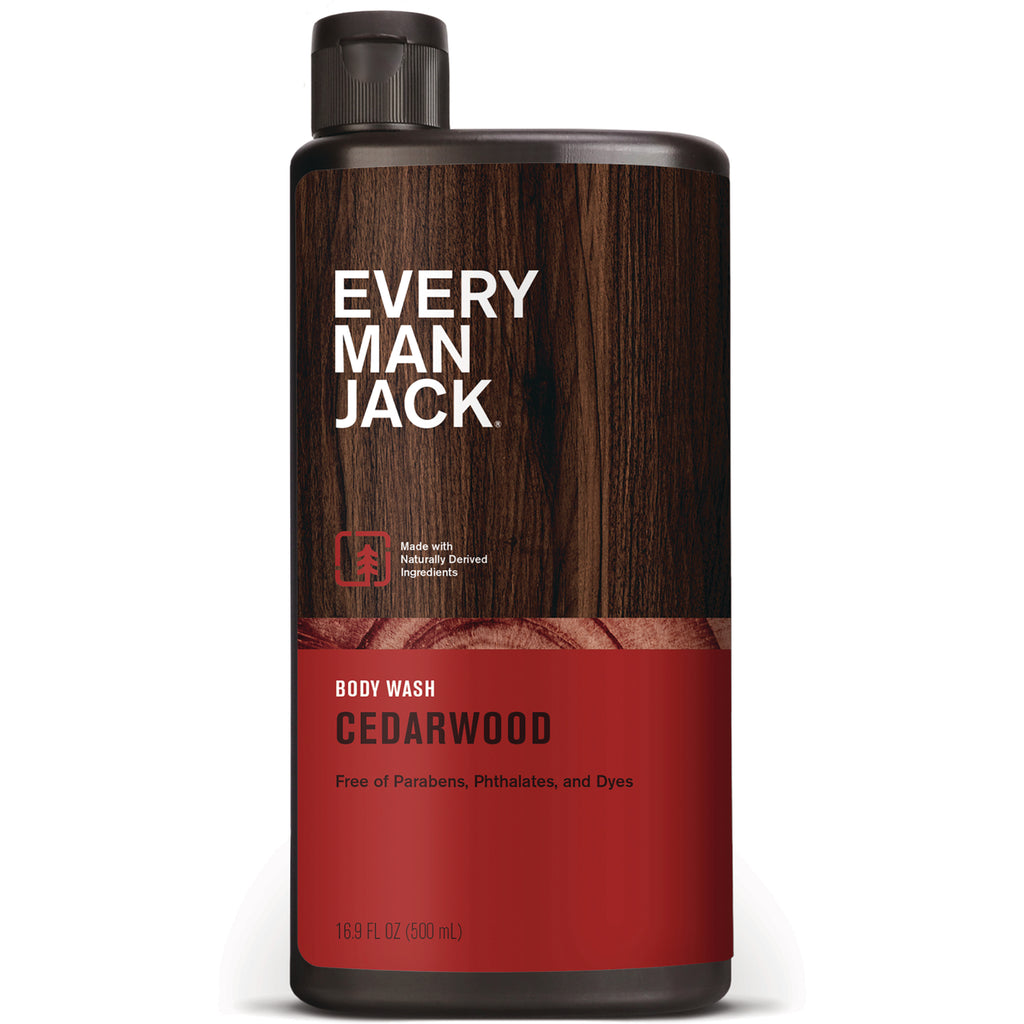 EMJ005 | Every Man Jack cedarwood body wash bottle front label showing brand and product name - Thumbnail