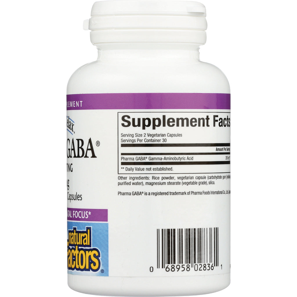 NFC141 | Back of white supplement bottle showing Supplement Facts panel, ingredient list and barcode - Thumbnail