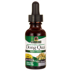 NAT125 | Amber dropper bottle labeled Dong Quai Angelica sinensis 1,000 mg gluten-free alcohol-free