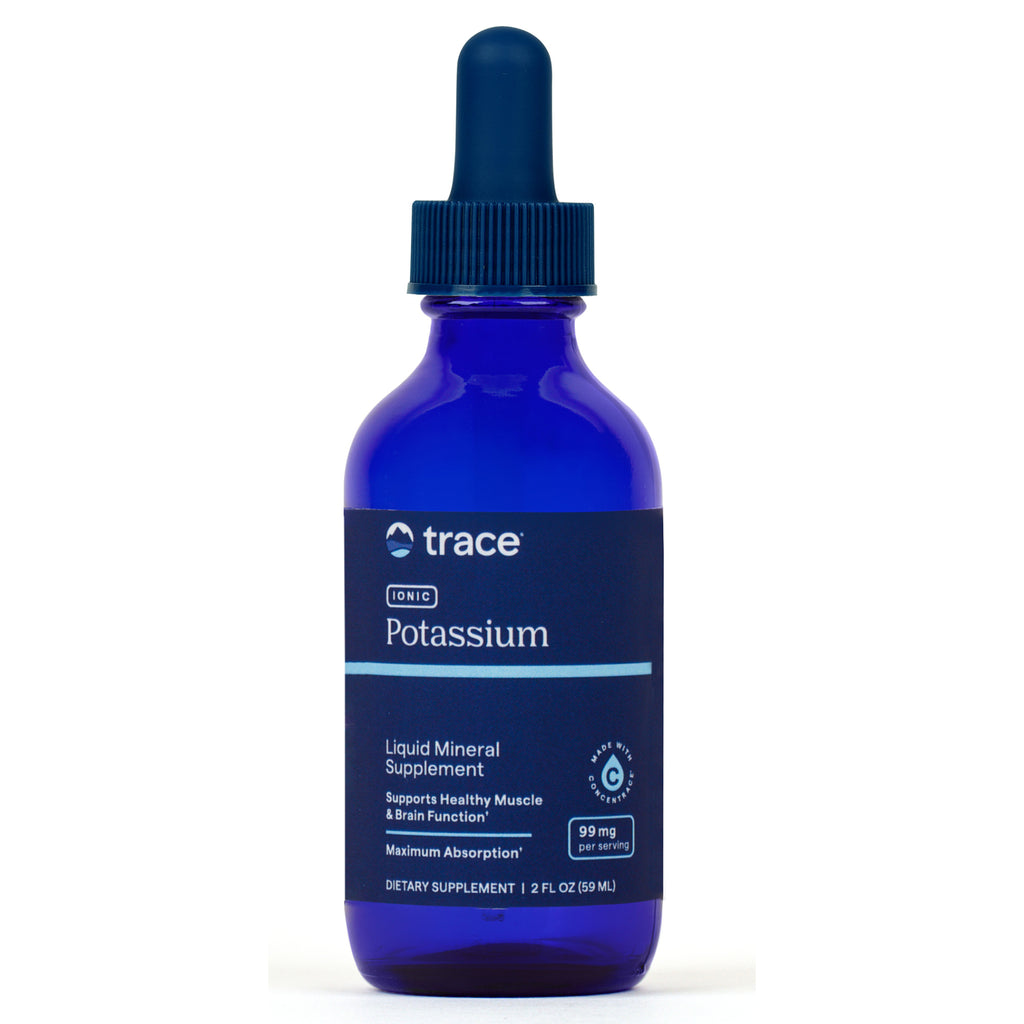 TM057 | Trace Ionic Potassium liquid mineral supplement in blue 2 fl oz dropper bottle - Thumbnail
