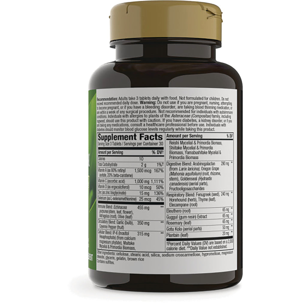 NW574 | Back label showing Supplement Facts and ingredients on brown supplement bottle - Thumbnail