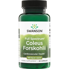 SW1428 | Swanson Full Spectrum Coleus Forskohlii, 400 mg per capsule, 60 capsules