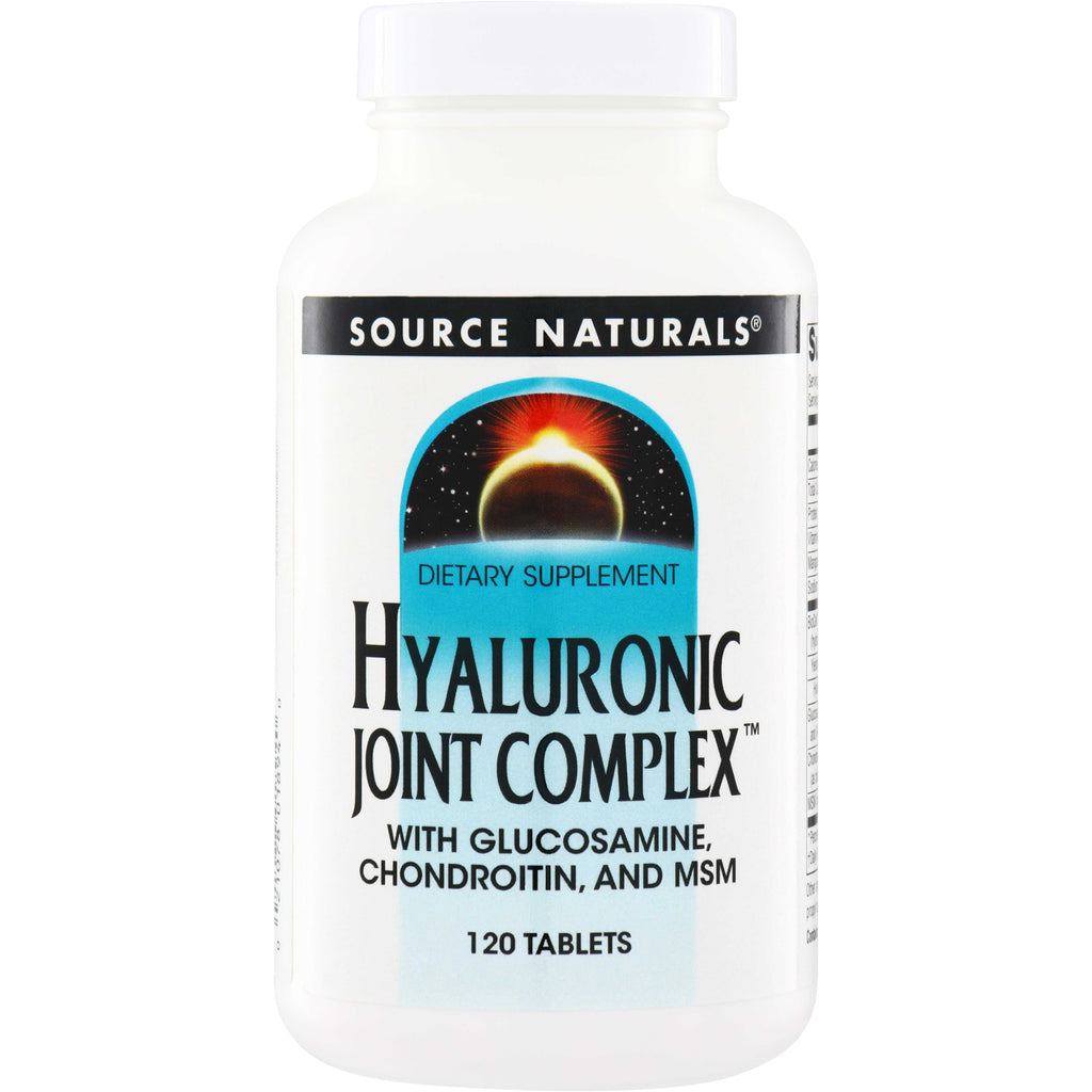 SN205 | Source Naturals Hyaluronic Joint Complex with Glucosamine, Chondroitin, and MSM, 120 tablets - Thumbnail