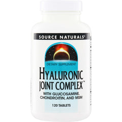 SN205 | Source Naturals Hyaluronic Joint Complex with Glucosamine, Chondroitin, and MSM, 120 tablets