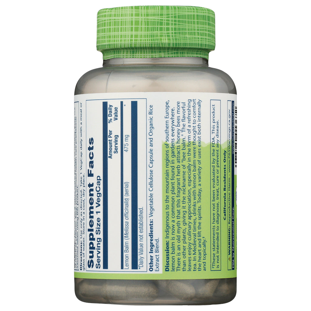 SLR369 | Back of supplement bottle showing Supplement Facts panel, ingredients and usage text, clear bottle with green cap - Thumbnail