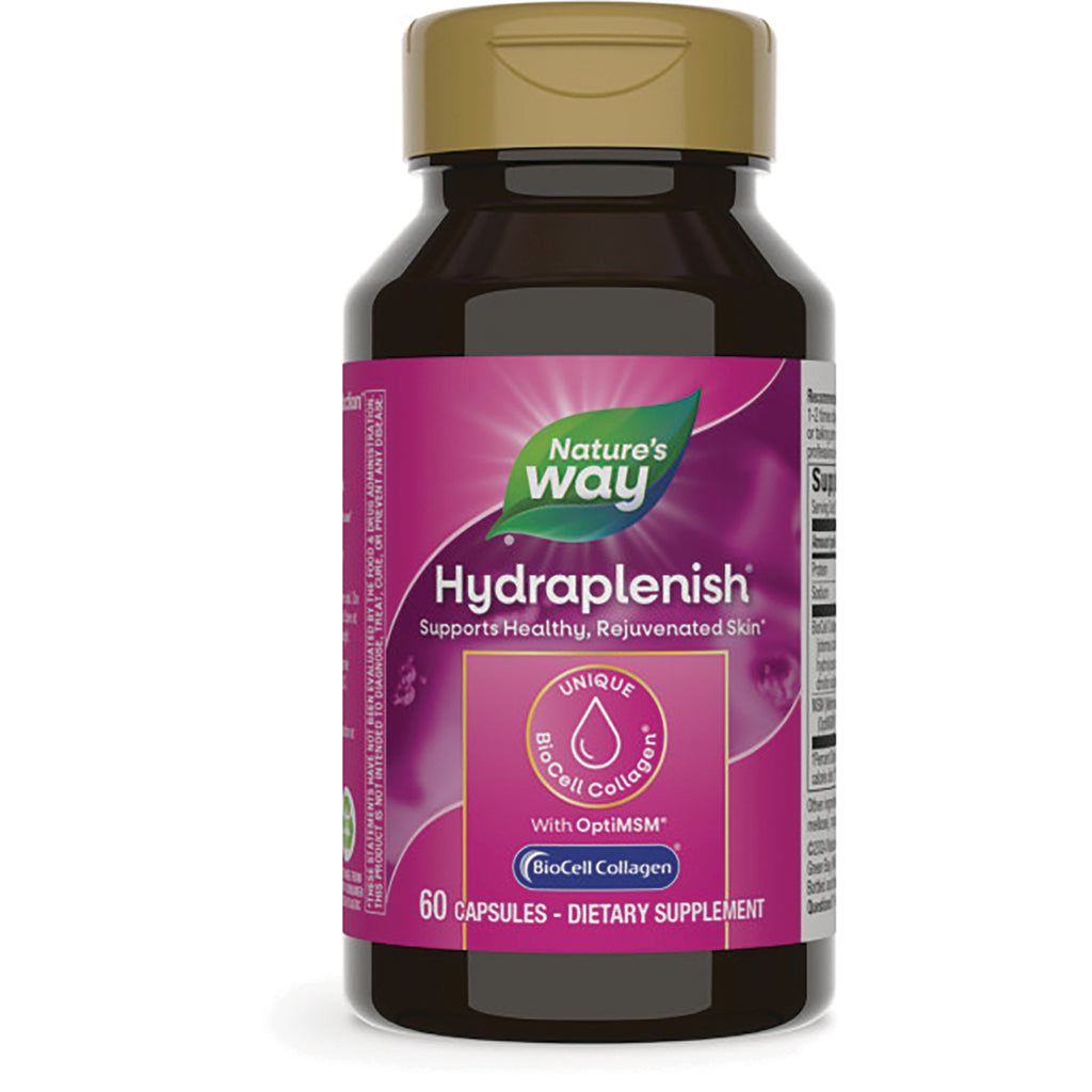 NW625 | Nature's Way Hydraplenish dietary supplement bottle front label showing 60 capsules - Thumbnail