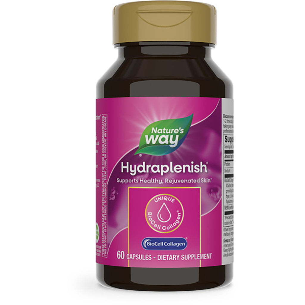 NW625 | Nature's Way Hydraplenish dietary supplement bottle front label showing 60 capsules - Thumbnail