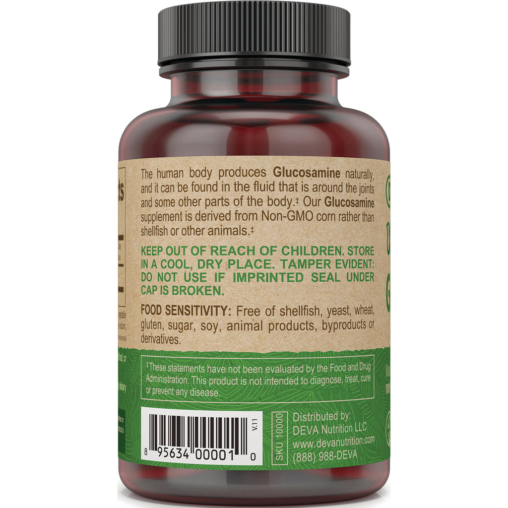 DEV021 | back label of brown supplement bottle showing warnings, food sensitivity information and barcode - Thumbnail
