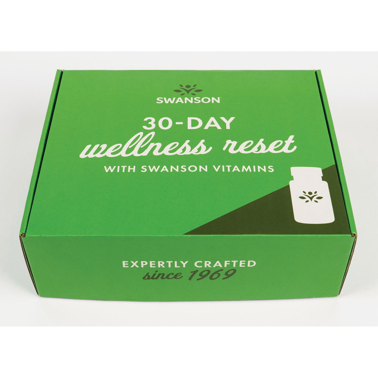 SW1980 | Swanson 30-Day wellness reset box top, with Swanson Vitamins and Expertly Crafted since 1969