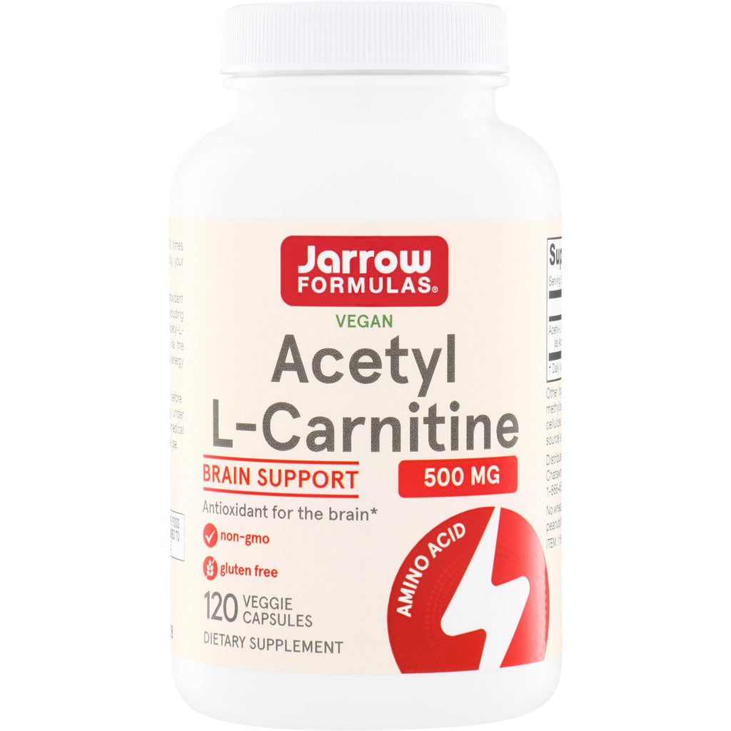JR352 | Jarrow Formulas Acetyl L-Carnitine 500 mg, vegan, 120 veggie capsules - Thumbnail