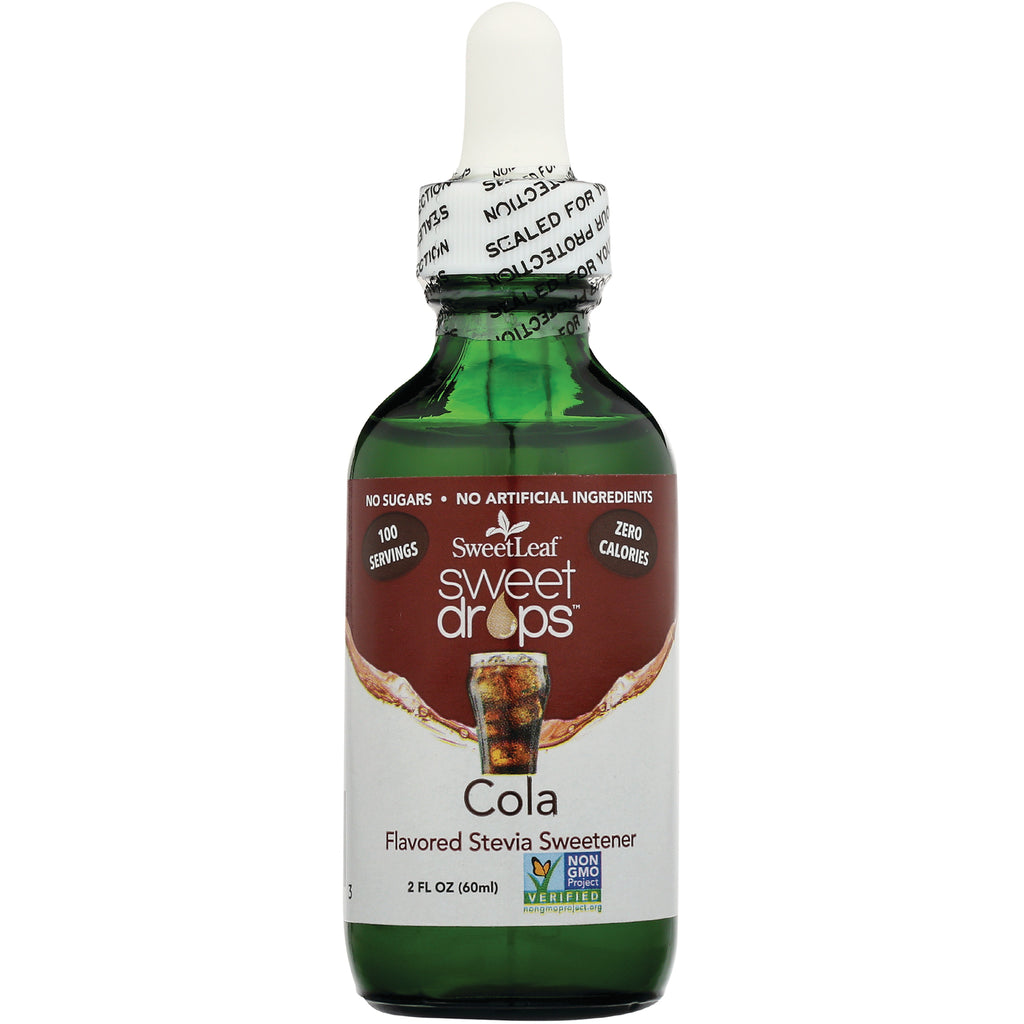 WA044 | SweetLeaf Sweet Drops Cola stevia sweetener, 2 fl oz dropper bottle, no sugars, zero calories - Thumbnail