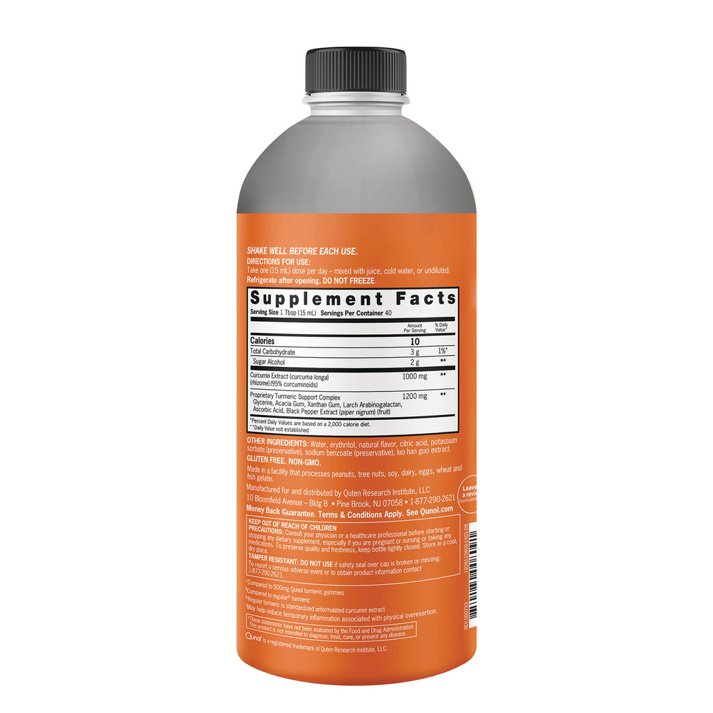 QNL008 | Back of orange supplement bottle showing Supplement Facts nutrition label and ingredients - Thumbnail