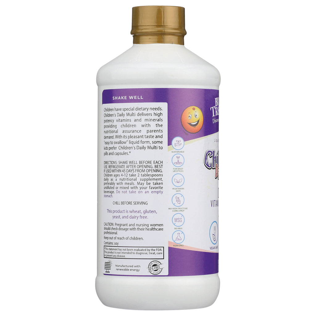 BTR017 | back label showing directions, warnings, and product icons on a purple and white bottle - Thumbnail