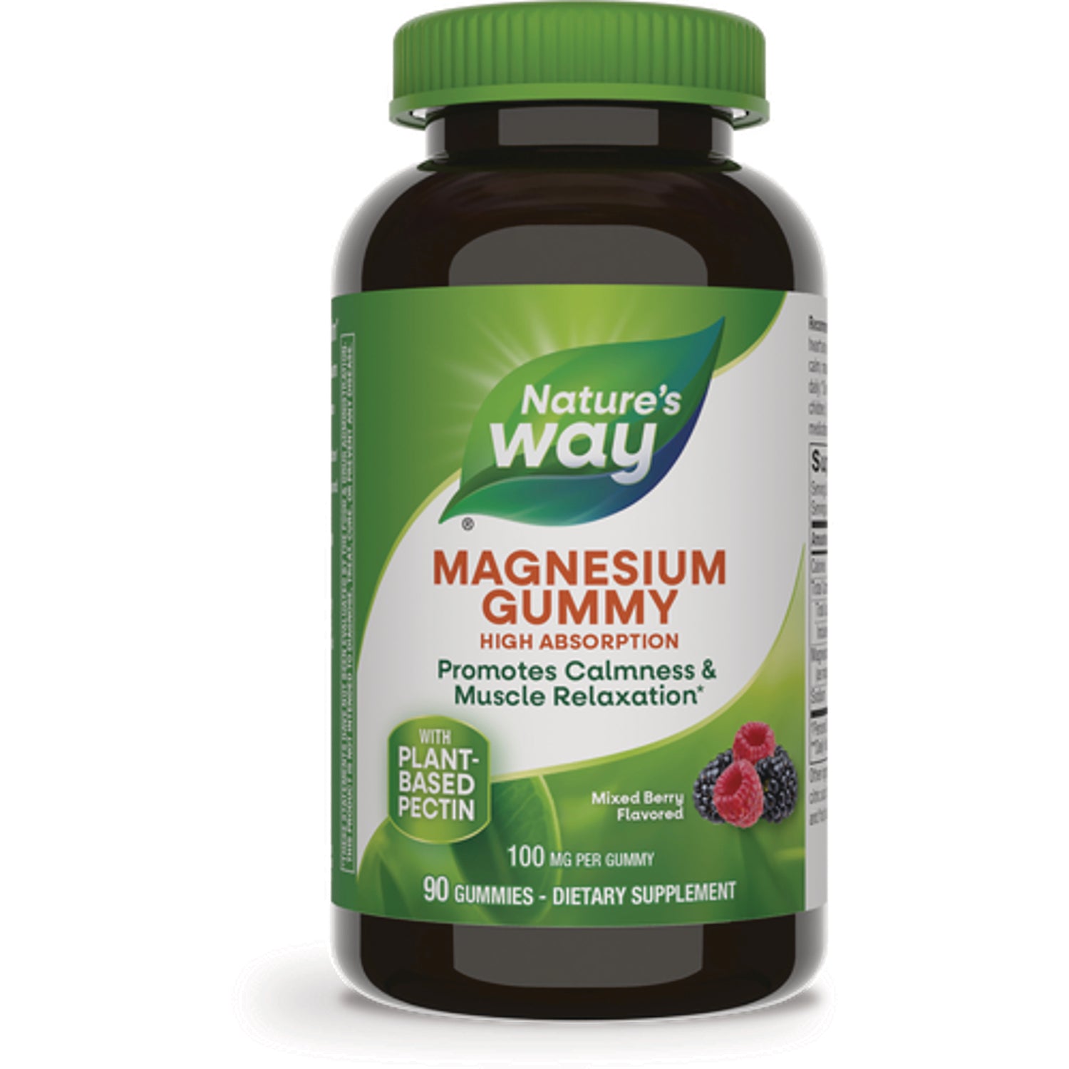 NW1056 | Nature's Way Magnesium Gummy bottle, mixed berry flavor, 90 gummies dietary supplement