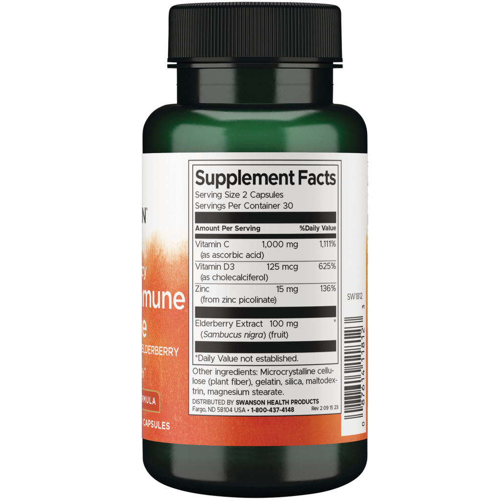 SW1812 | Back label with supplement facts and serving information - Thumbnail