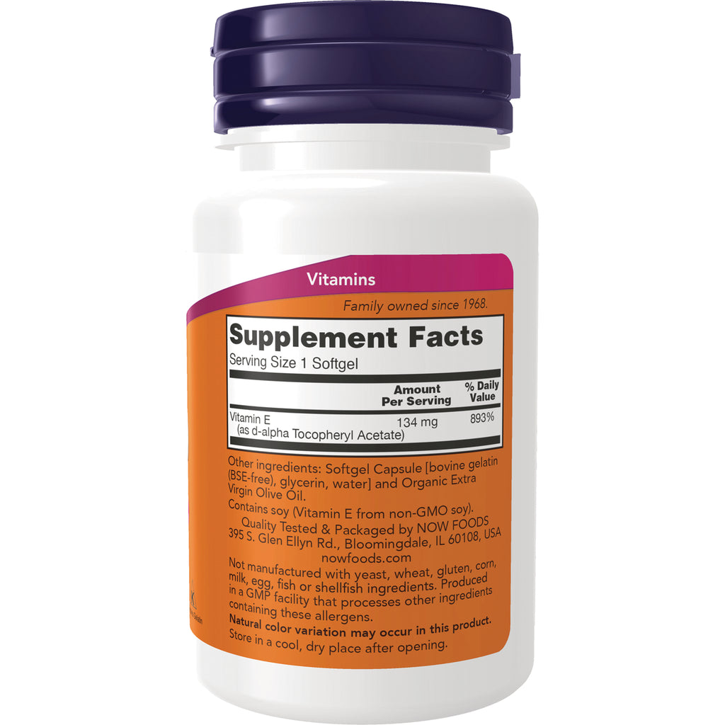 NWF818 | back label showing Supplement Facts panel and ingredient text on white bottle with purple cap - Thumbnail