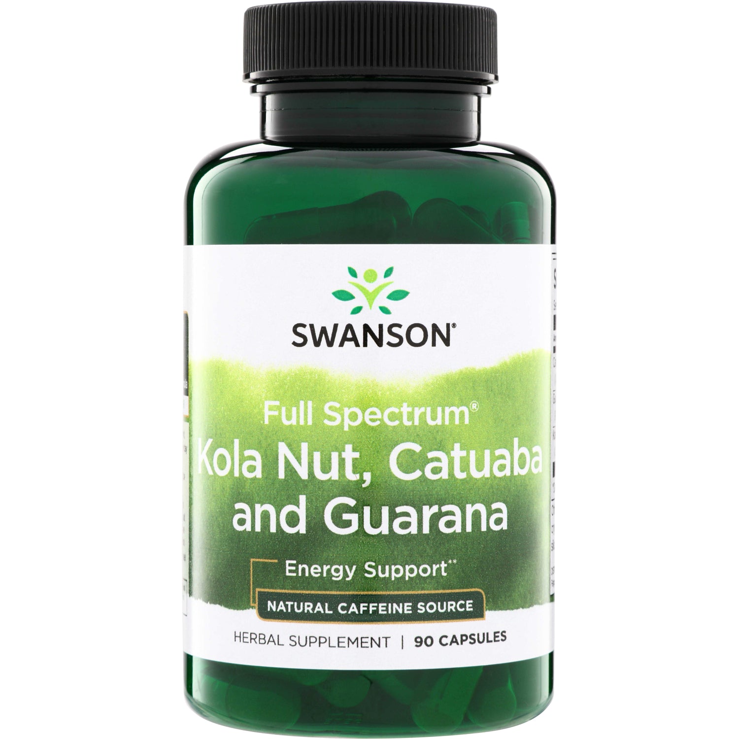 SW1134 | Swanson Full Spectrum Kola Nut, Catuaba and Guarana, Energy Support, 90 capsules