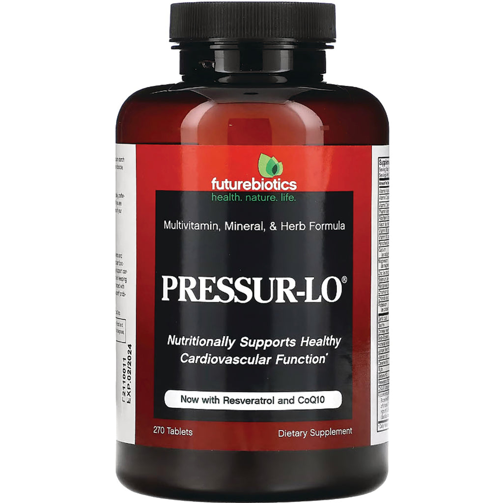 FB016 | Futurebiotics PRESSUR-LO multivitamin supplement bottle front label, 270 tablets - Thumbnail