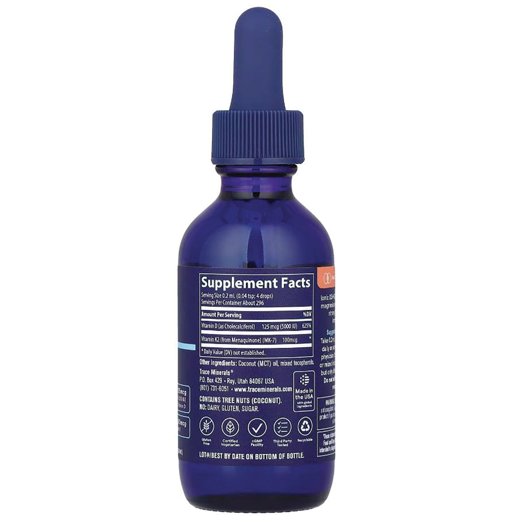 TM130 | Back label with Supplement Facts on blue dropper bottle - Thumbnail