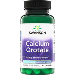 SWU662 | Swanson Calcium Orotate supplement, 60 capsules, 85 mg per capsule elemental calcium
