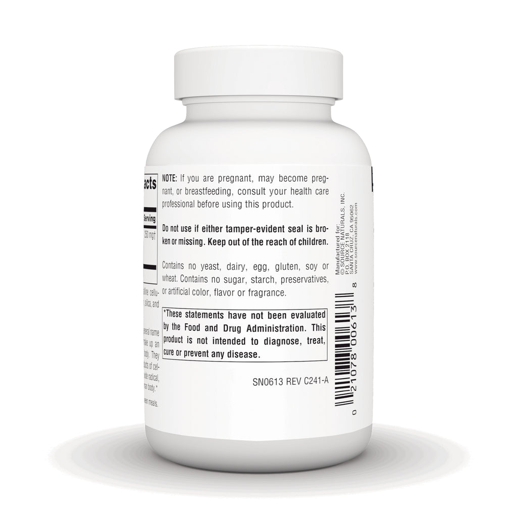 SN679 | Supplement bottle back label with warnings, FDA disclaimer, and barcode - Thumbnail