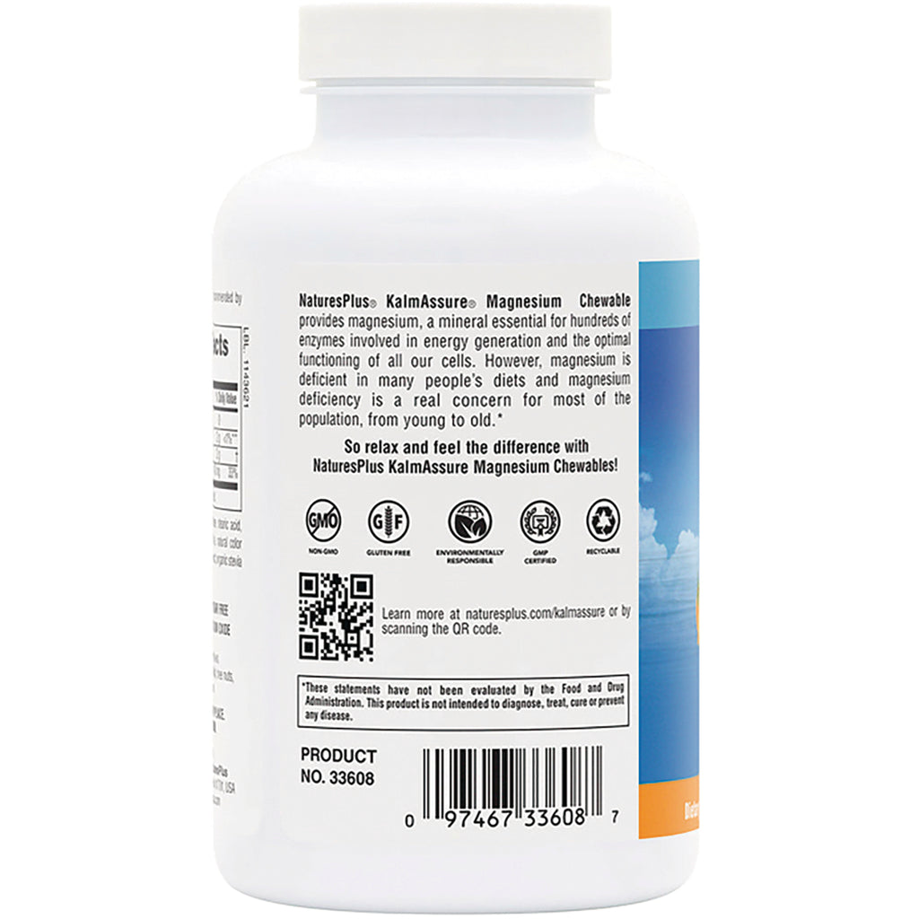 NTP346 | Back label of white supplement bottle showing product text, certification icons, QR code and barcode - Thumbnail