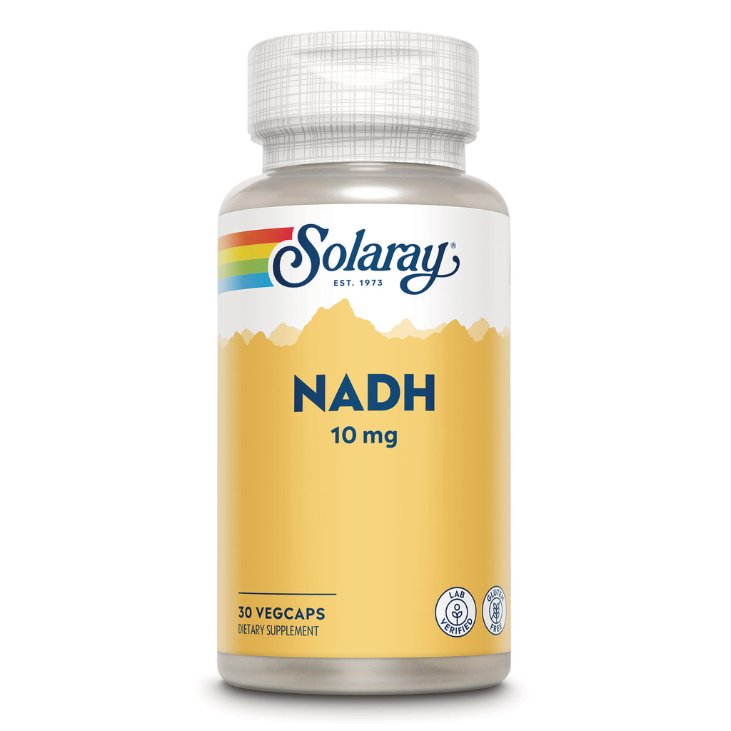 SLR538 | Solaray NADH 10 mg, 30 VegCaps dietary supplement bottle - Thumbnail